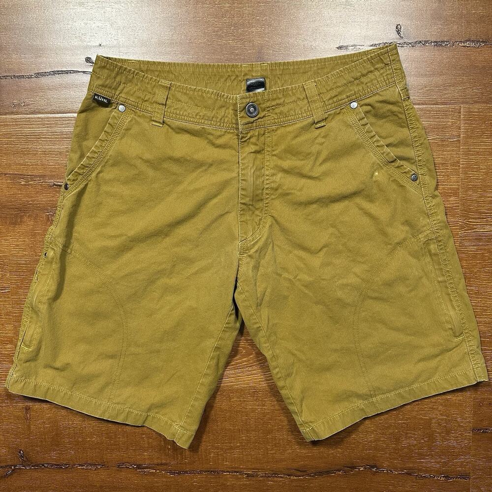 KÜHL Shorts Mens 32 10" Brown Vintage Patina Hiking Outdoor Nature Camping Retro